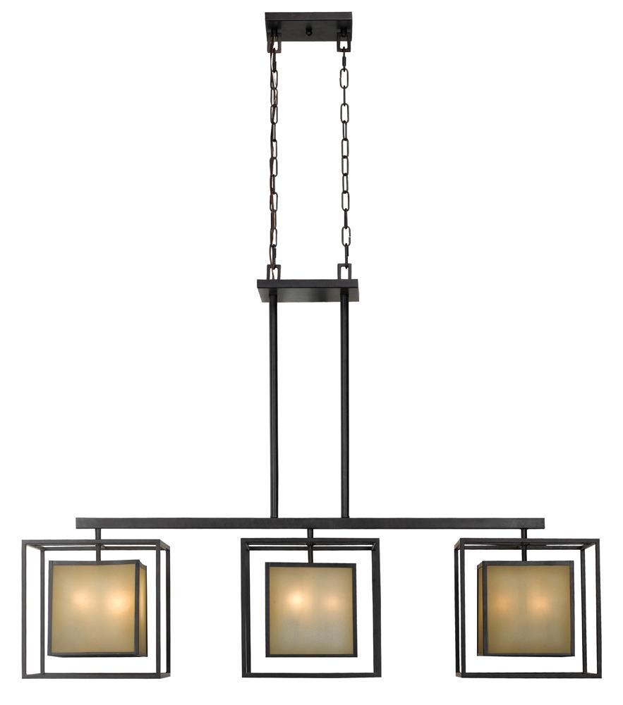 Light Aged Bronze Hanging Island Light 